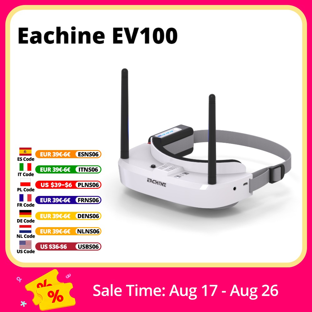 Fpv Drone Goggles - Everyine EV100 720*540 5.8G 72CH FPV