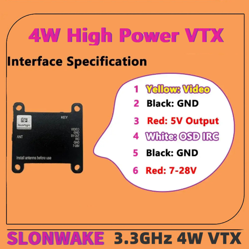 SLONWAKE FPV 3.3G 16CH 4000mW  - Fpv Drone Vtx incelemesi ve fiyatı