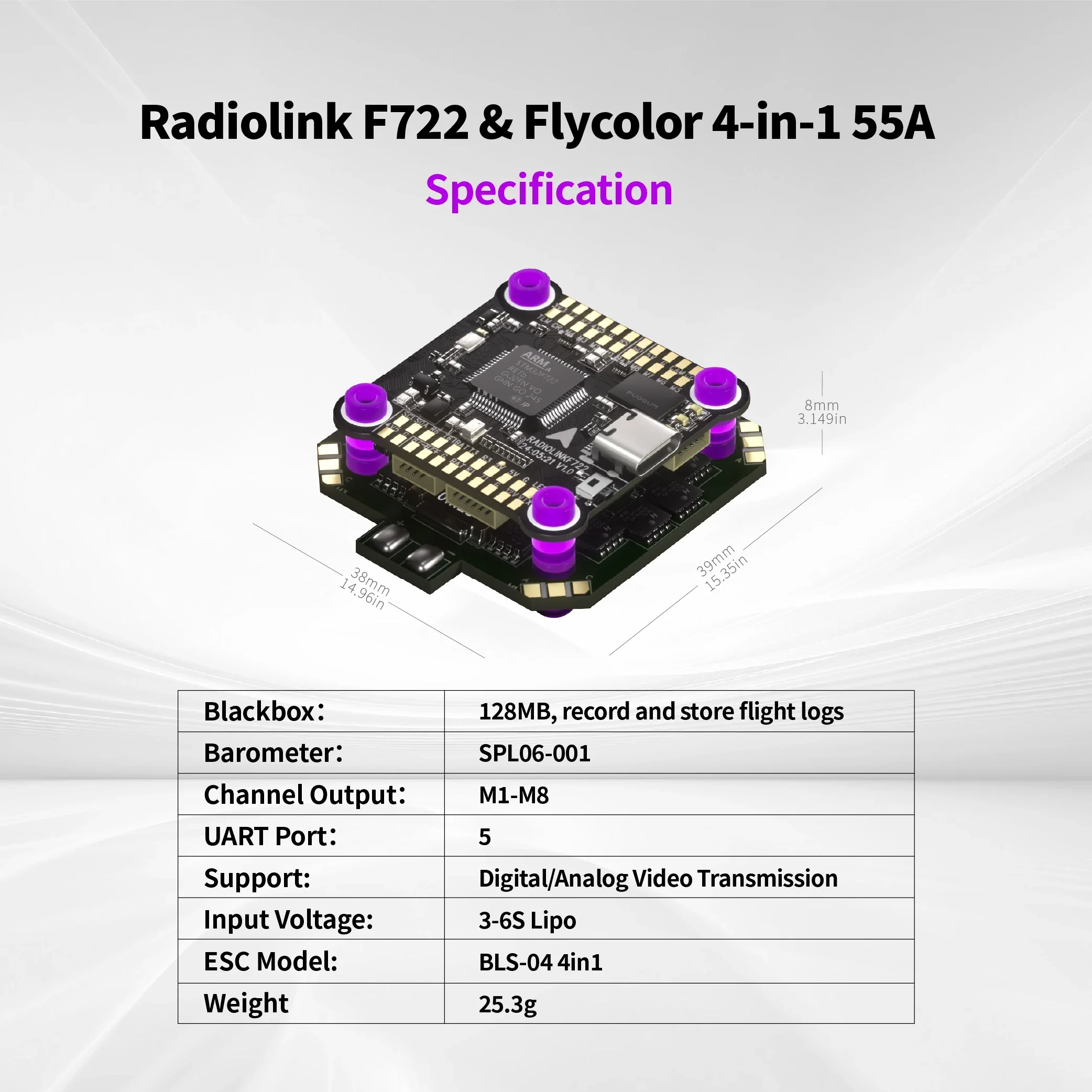 RoRusRadiolink F722 Uçuş Kontr - Betaflight Fc F7 incelemesi ve fiyatı
